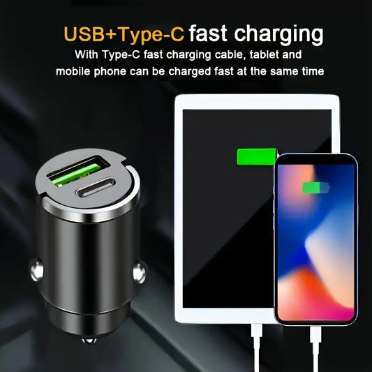 Haiyeasy Dual Port USB & Type-C Car Charger