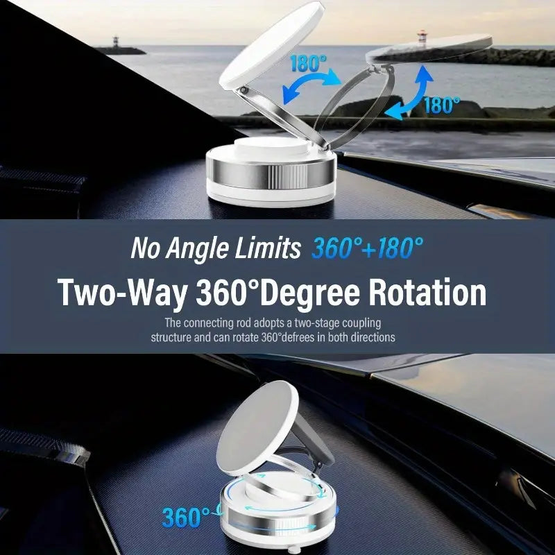 Haiyeasy Magnetic Ring Phone Holder Car (สีขาว) - ที่วางโทรศัพท์แบบหมุนได้ 360° พับได้ | ใช้ได้กับ iPhone ซีรีส์ 12/13/14/15/16 และสมาร์ทโฟนทุกรุ่น | เหมาะสำหรับการถ่ายภาพ TK ในครัว/ยิม